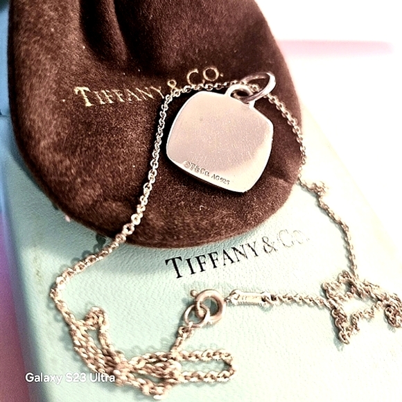 Tiffany & Co. Jewelry - ✨ Tiffany & Co. Cushion Tag Vintage Necklace Sterling 925 Rare Engravable✨